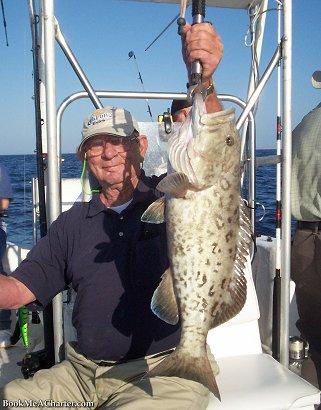 Charles Clark 76 years you with a beautiful Gag Grouper!
